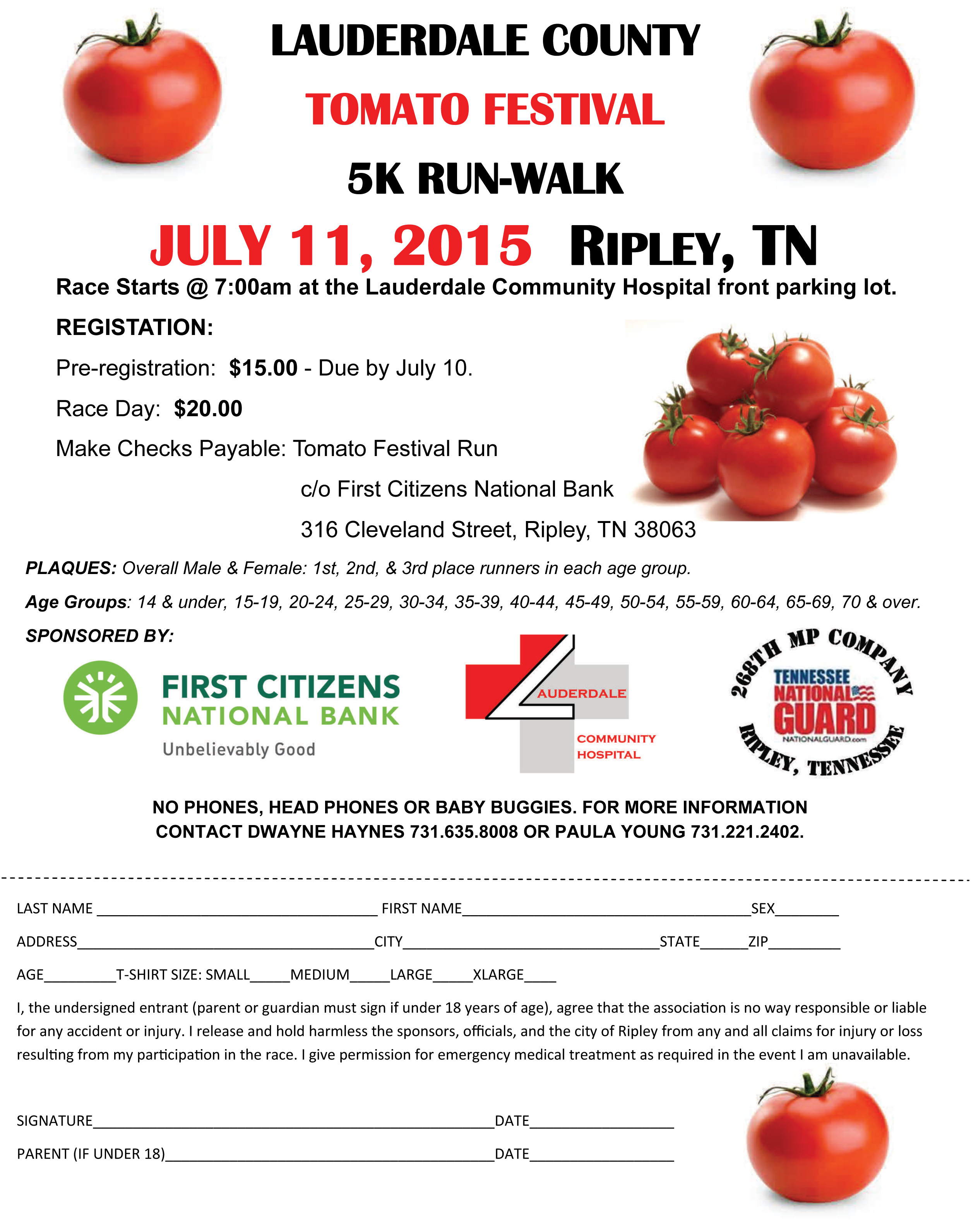 Ripley Tomato Festival 5k entry form 2015 (2) West Tennessee Day Trippin'